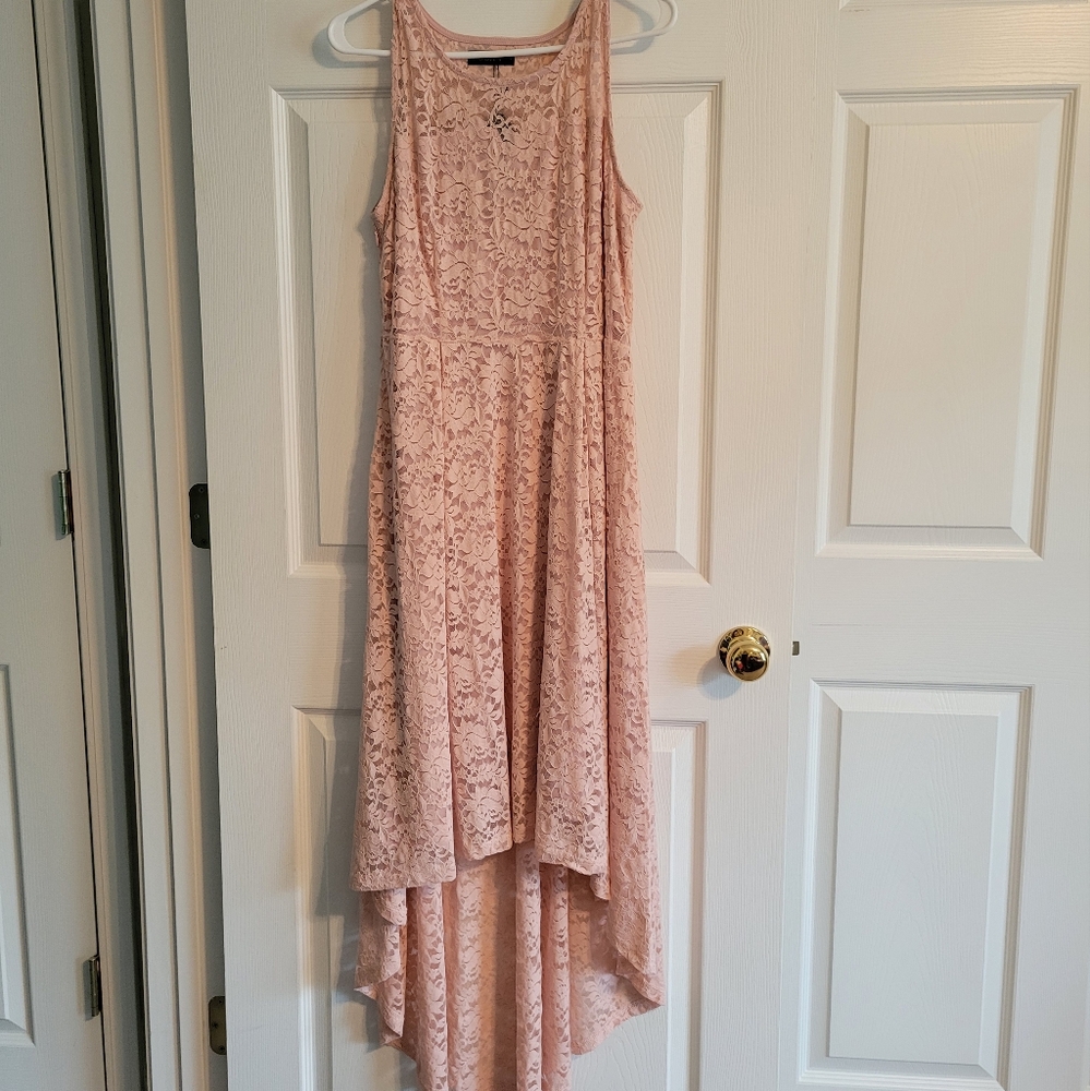 Women's high-low lace cocktail dress